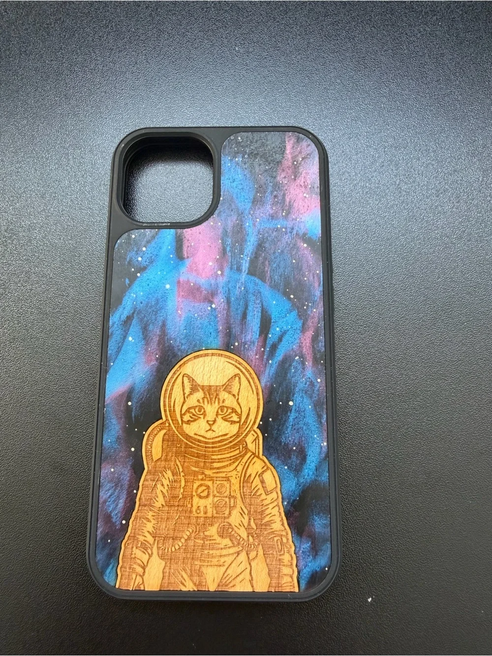 NWOT Carved Traveler iPhone 13/14 Cases Wood Resin MagSafe Astro Whiskers Cosmos
